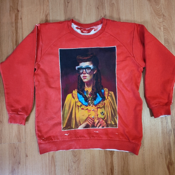 Gucci Ignasi Montreal Crew Neck Sweater Red Men's Sz M